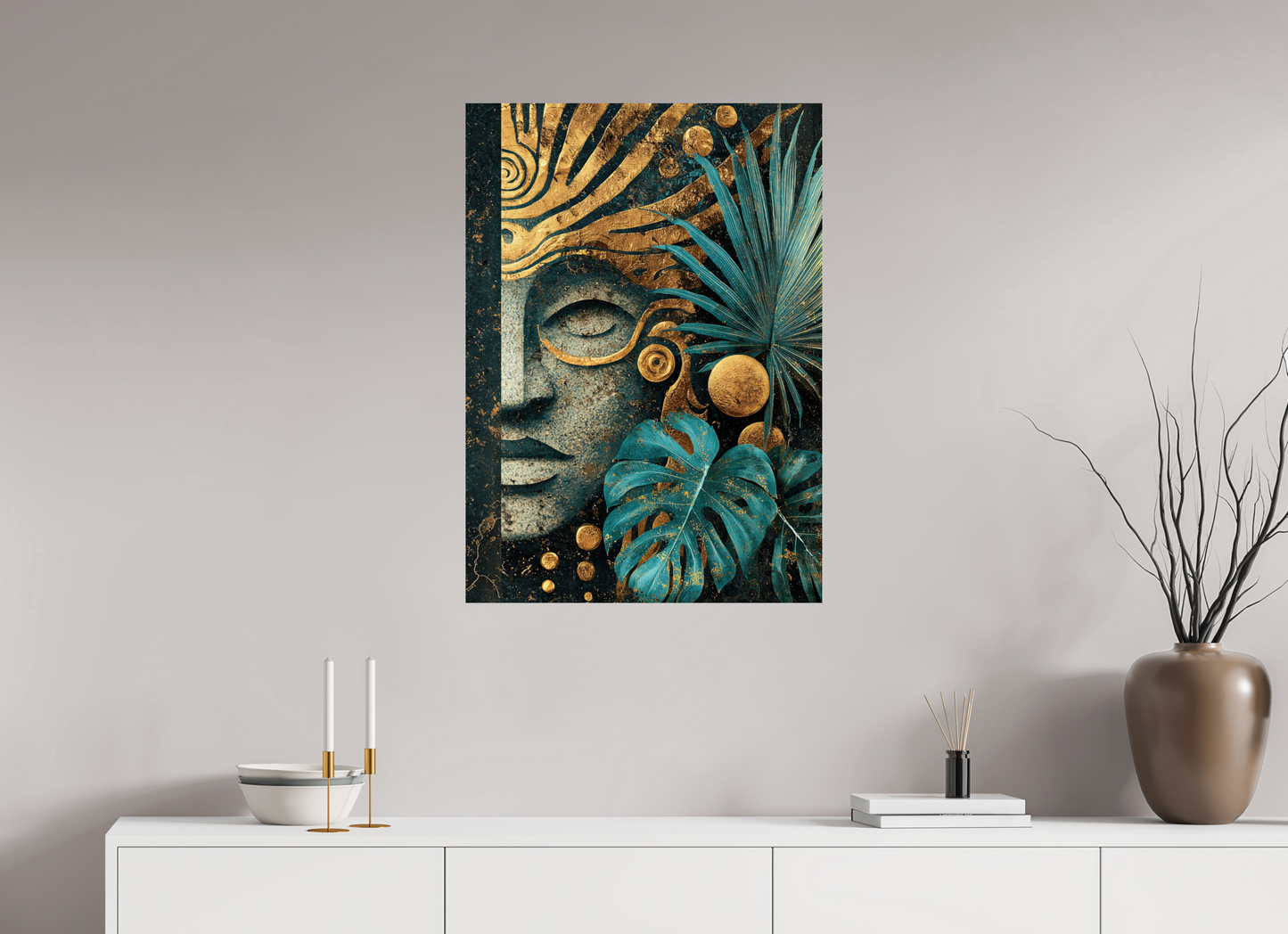 24 x 33.7″, Fine Art Print On Aluminum Dibond Ancient Face 2