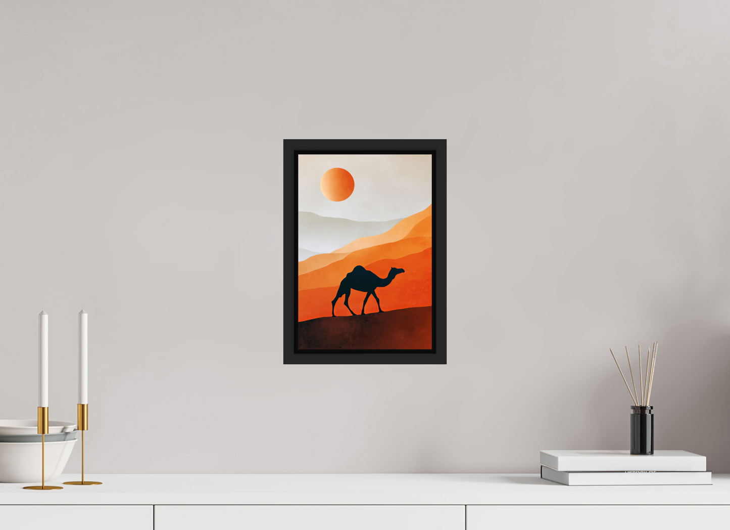 8 x 11.7″, Fine Art Print on Aluminum Dibond with Boarder Camel
