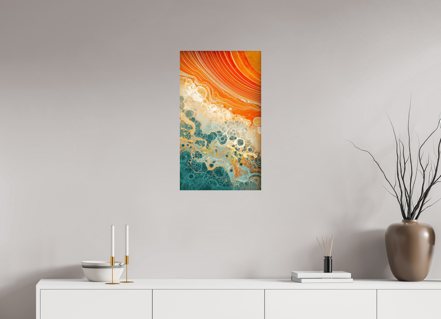 16 x 27.5″, Fine Art Print On Aluminum Dibond Abstract Desert Beach