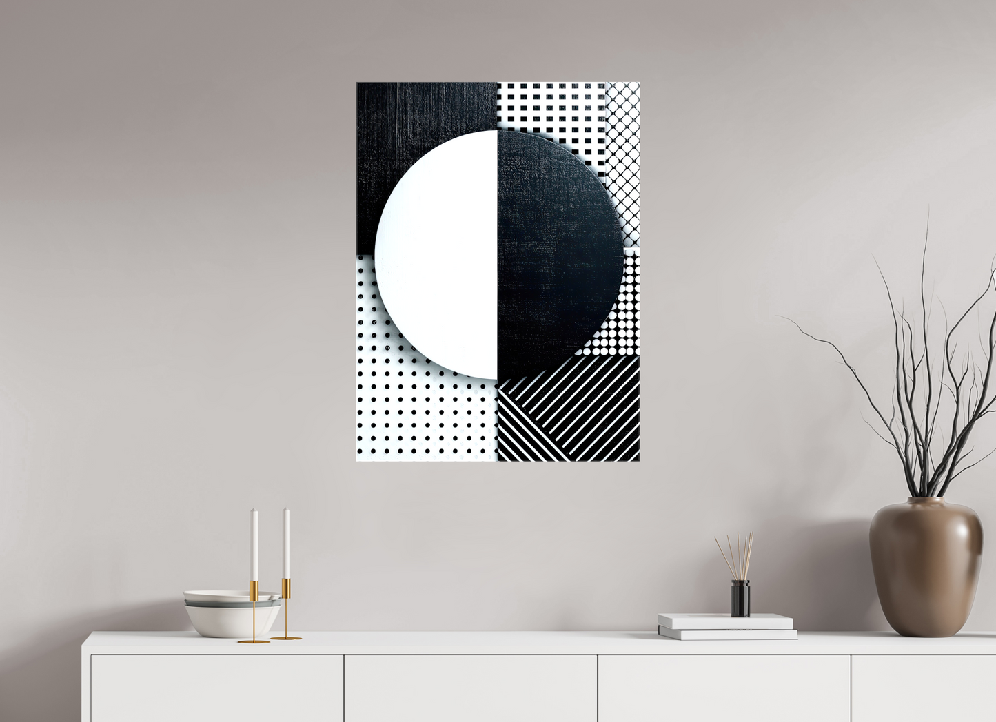 24 x 32.3″, Glossy Canvas Black & White 3