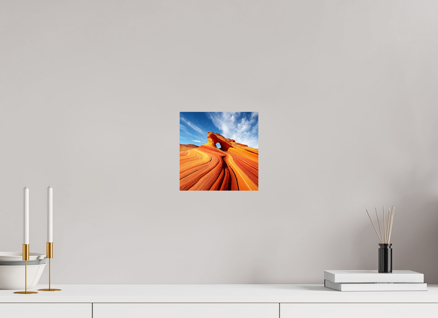 8 x 8″, Fine Art Print On Aluminum Dibond Desert Rock Formation