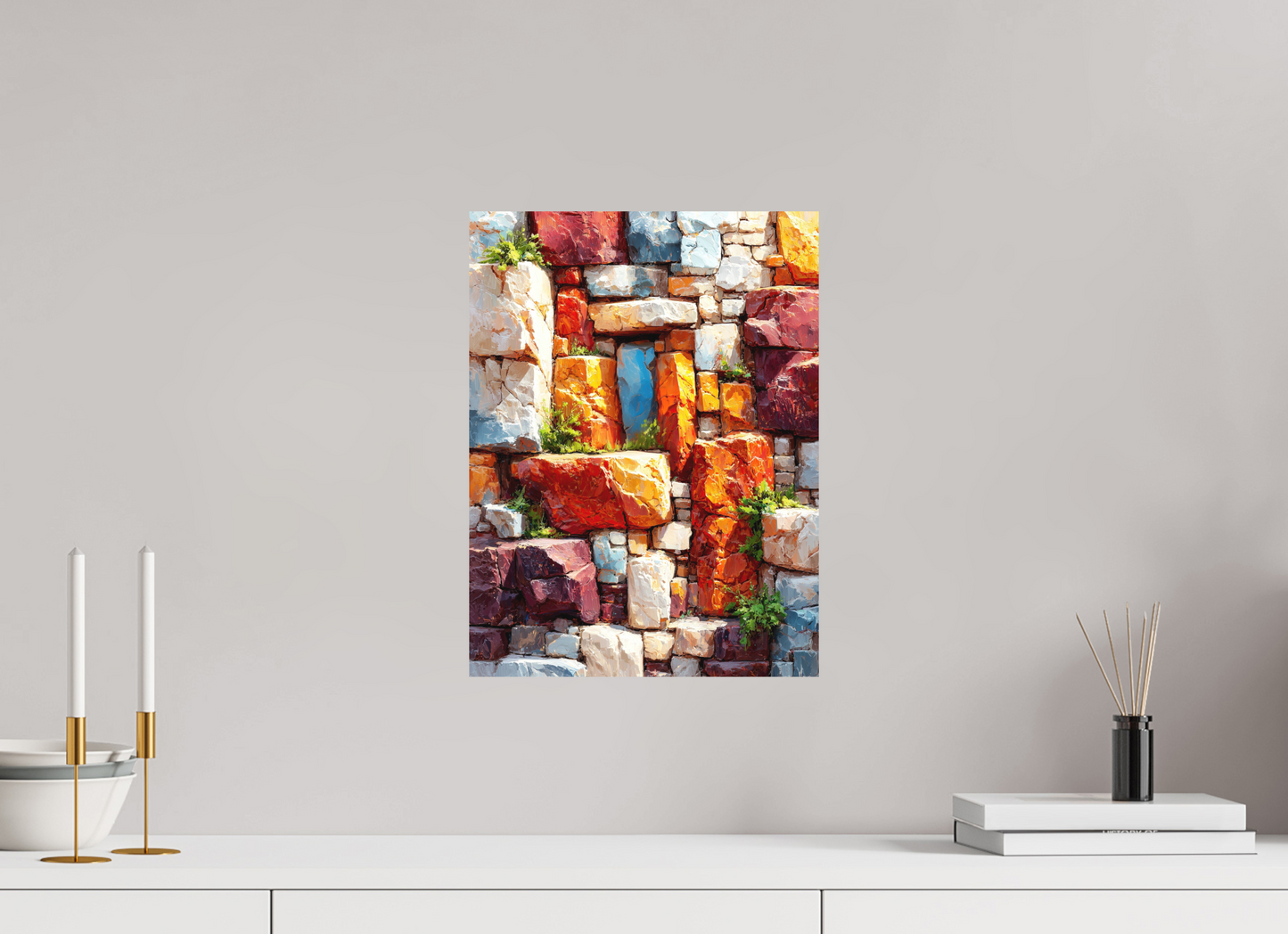 12 x 16″, Photo Print on Aluminum Backing Desert Rocks