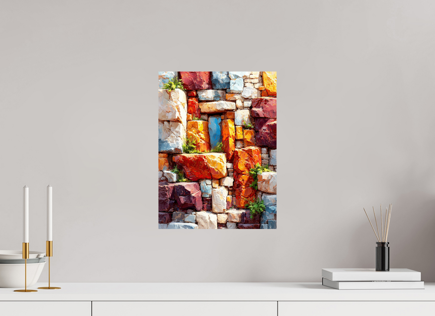 12 x 16″, Fine Art Print On Aluminum Dibond Desert Rocks