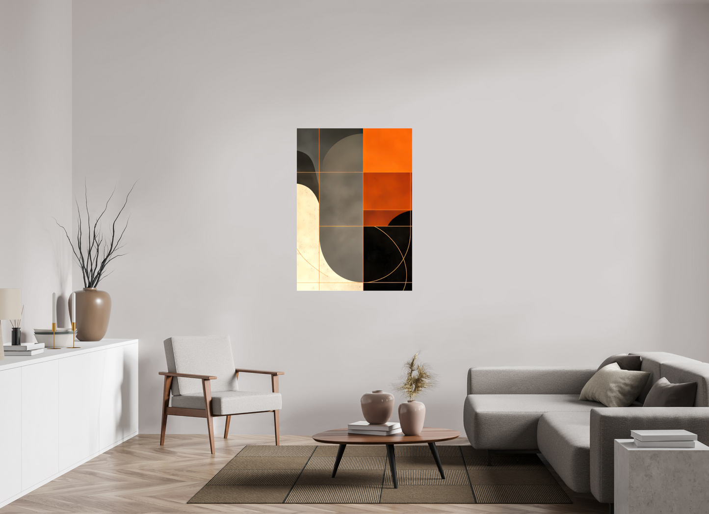 ISO A0 (84,1 x 118,9 cm), Glossy Canvas Abstract Squares