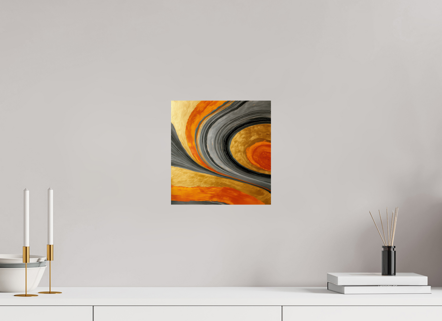 10 x 10.4″, Fine Art Print On Aluminum Dibond Abstract Gold Geode 2