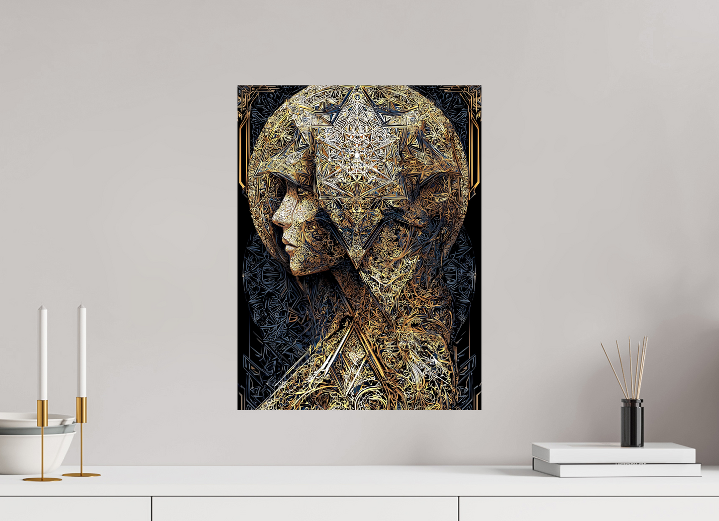 15 x 20″, Fine Art Print On Aluminum Dibond Art Deco Woman