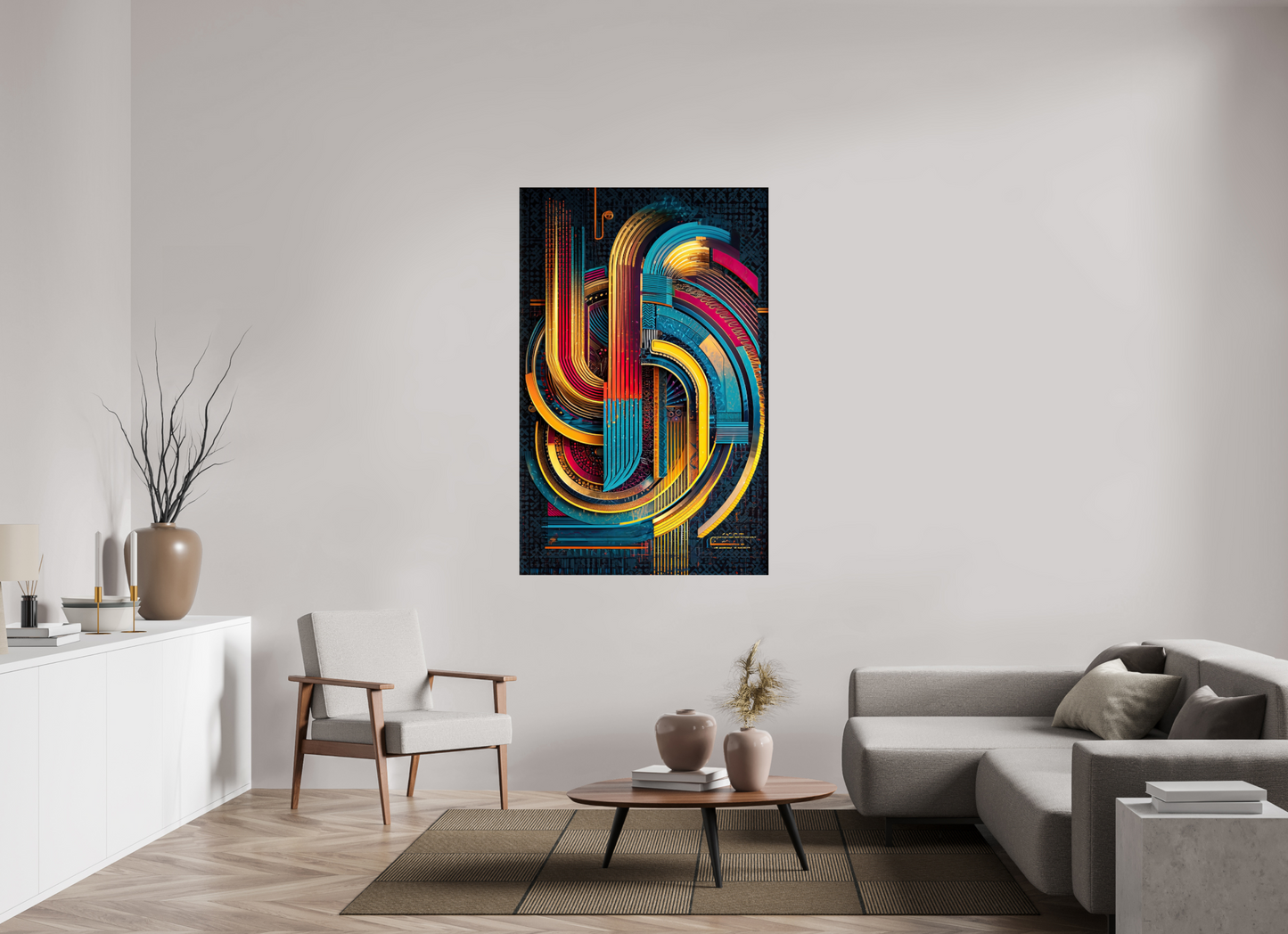 40 x 62.2″, Fine Art Print On Aluminum Dibond Abstract Jazz 2