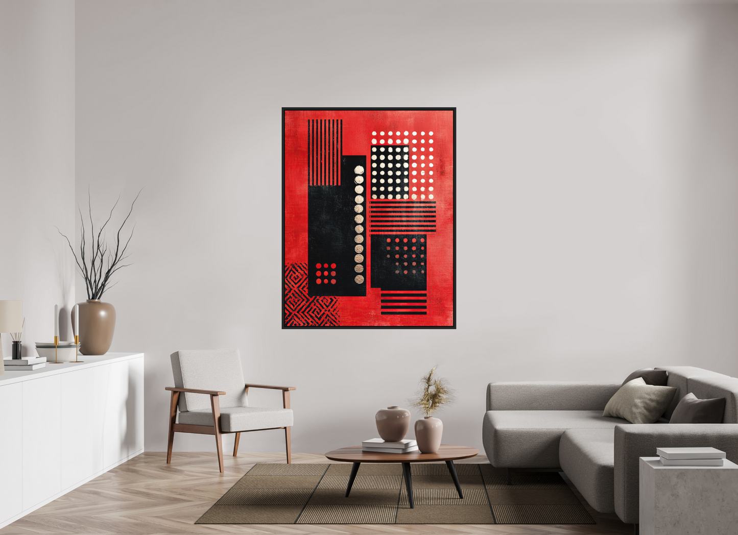 47 x 60.2″, Photo Print on Aluminum Backing with boarder Abstract Barcode