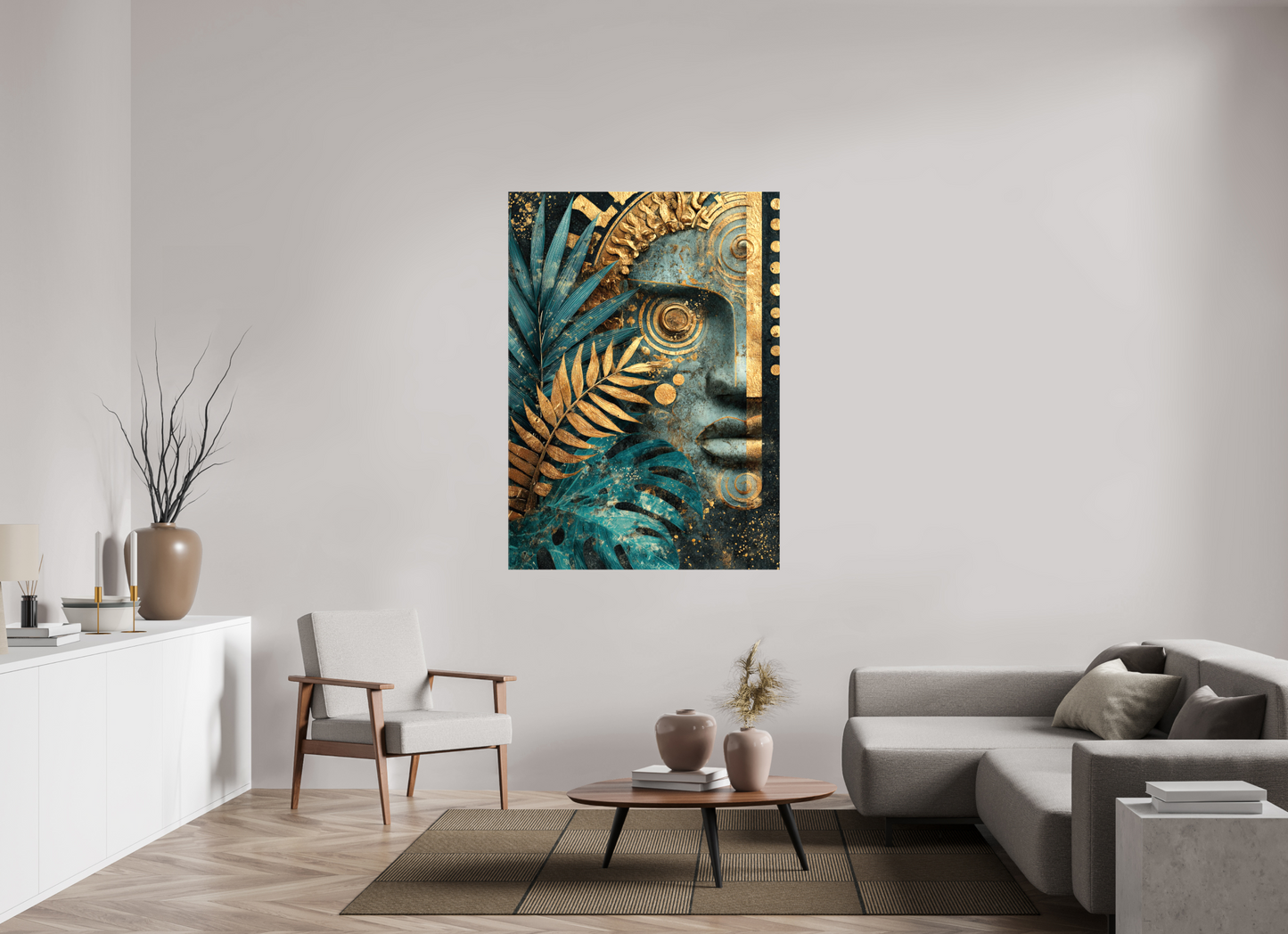 43 x 60″, Glossy Canvas Ancient Face 1