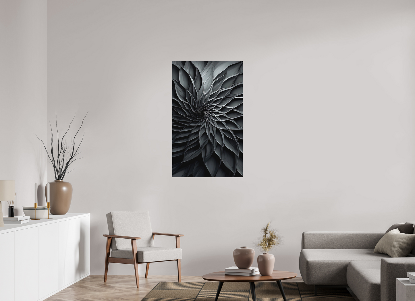 28 x 45.7″, Photo Print on Aluminum Backing Dark Flower 2