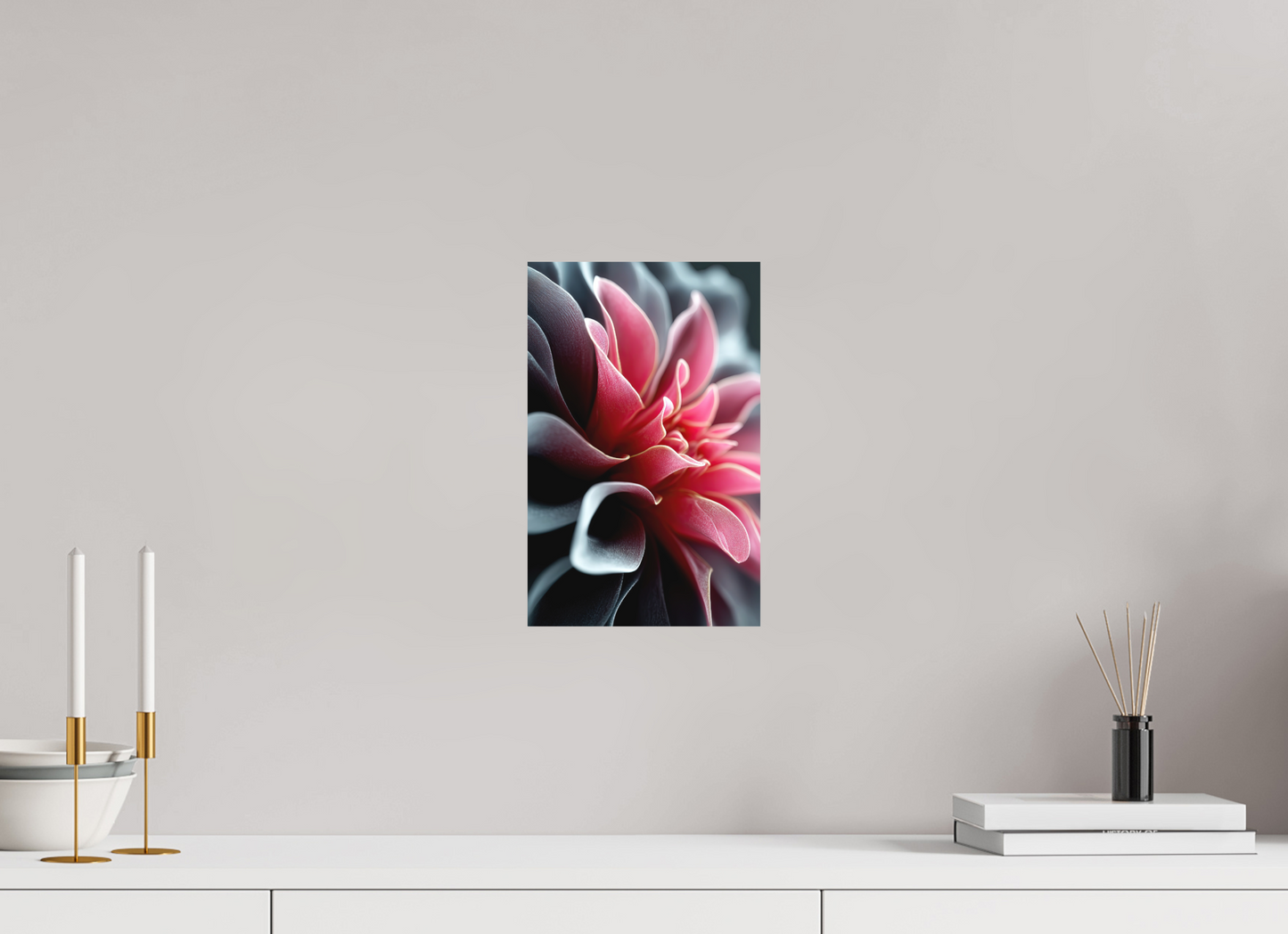 8 x 12.5″, Photo Print on Aluminum Backing Pink Flower