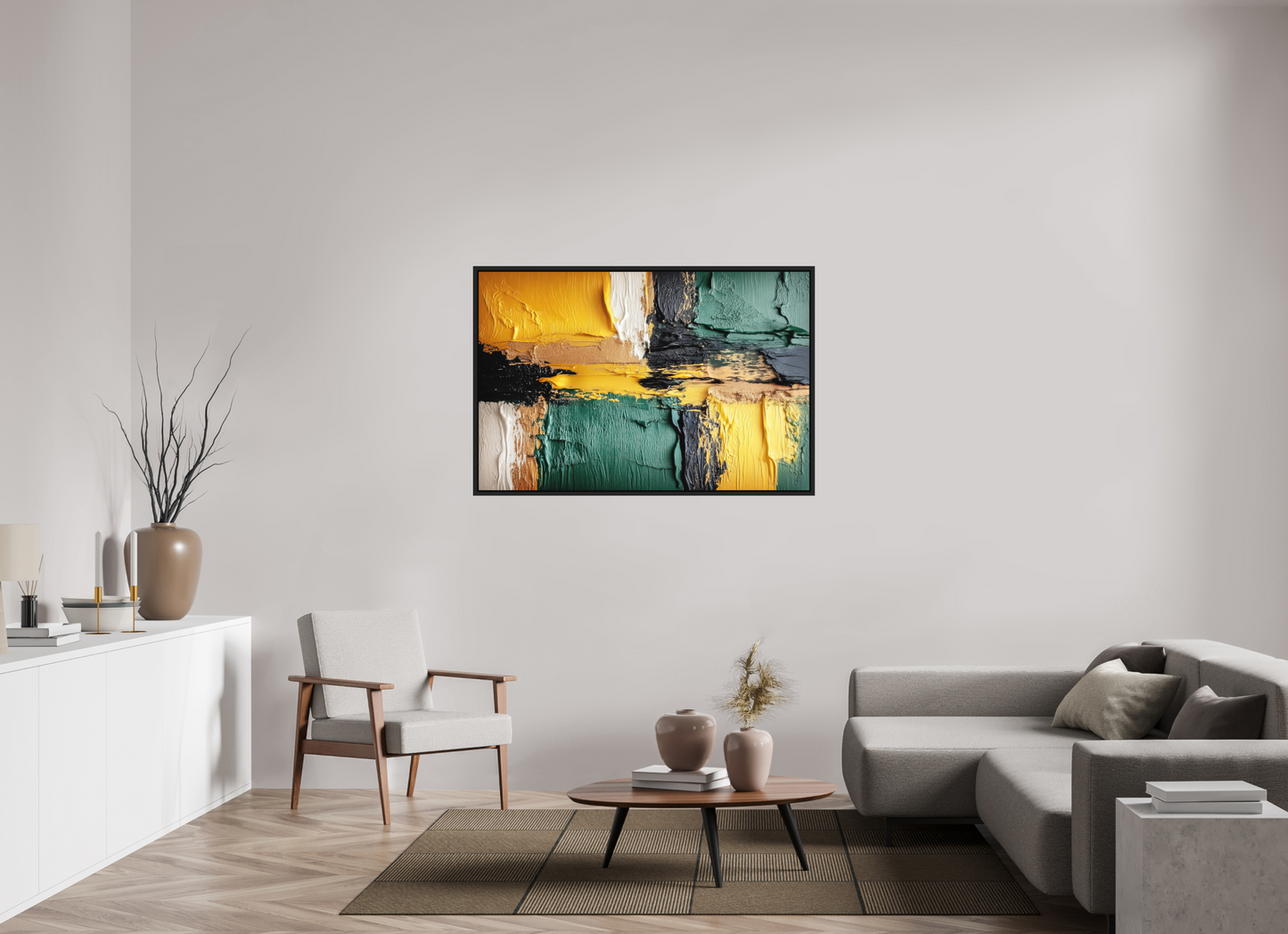 53 x 35″, Photo Print on Aluminum Backing with boarder Lux Camo