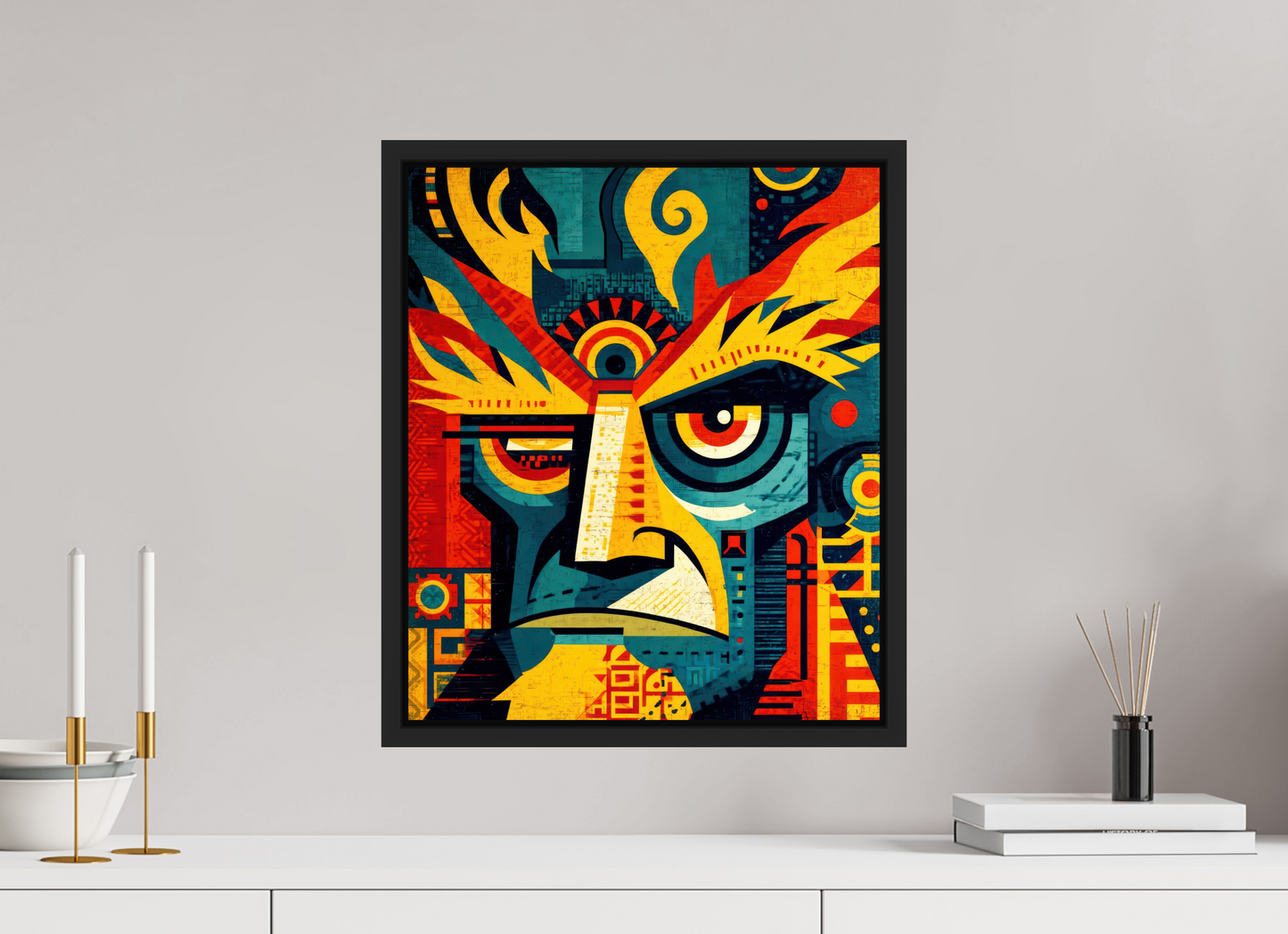 16 x 18.7″, Fine Art Print on Aluminum Dibond with Boarder Urban Tribal
