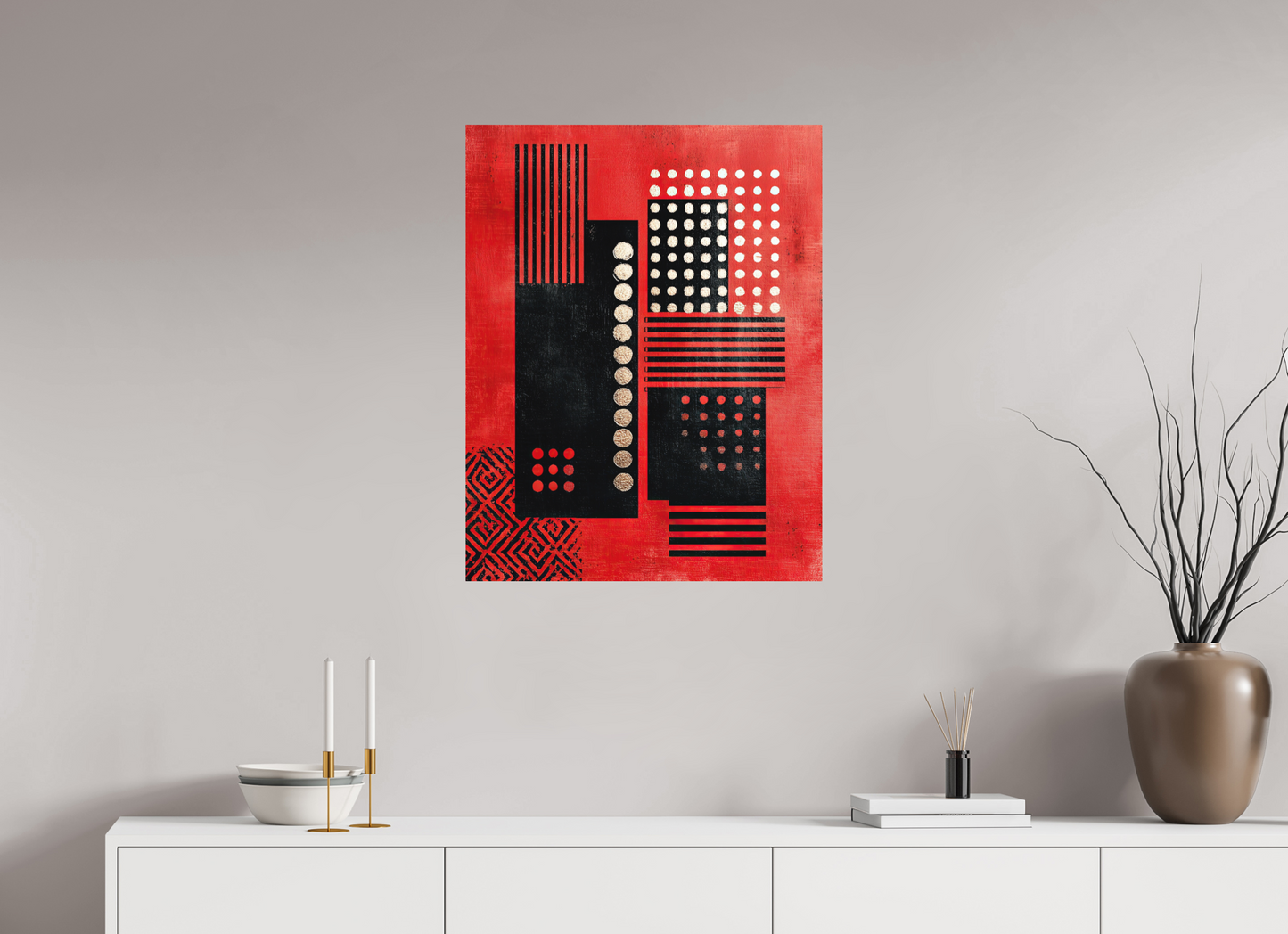 24 x 30.7″, Photo Print on Aluminum Backing Abstract Barcode