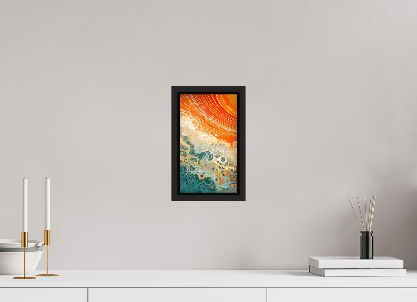 6 x 10.3″, Fine Art Print on Aluminum Dibond with Boarder Abstract Desert Beach