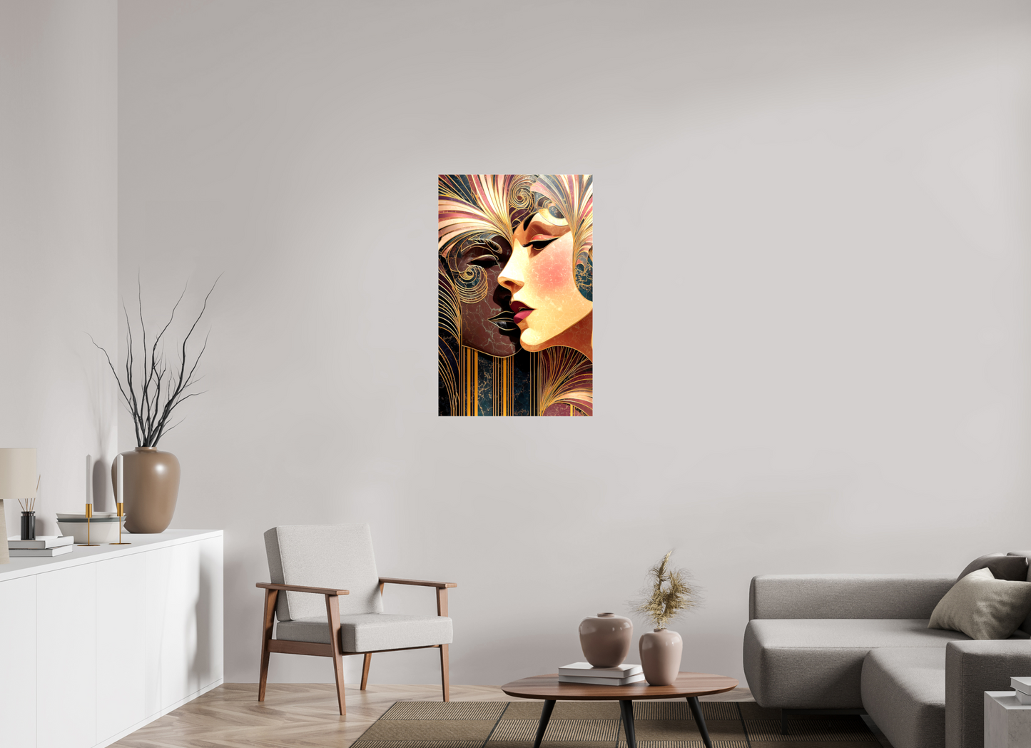 24 x 37.8″, Glossy Canvas Art Deco Women