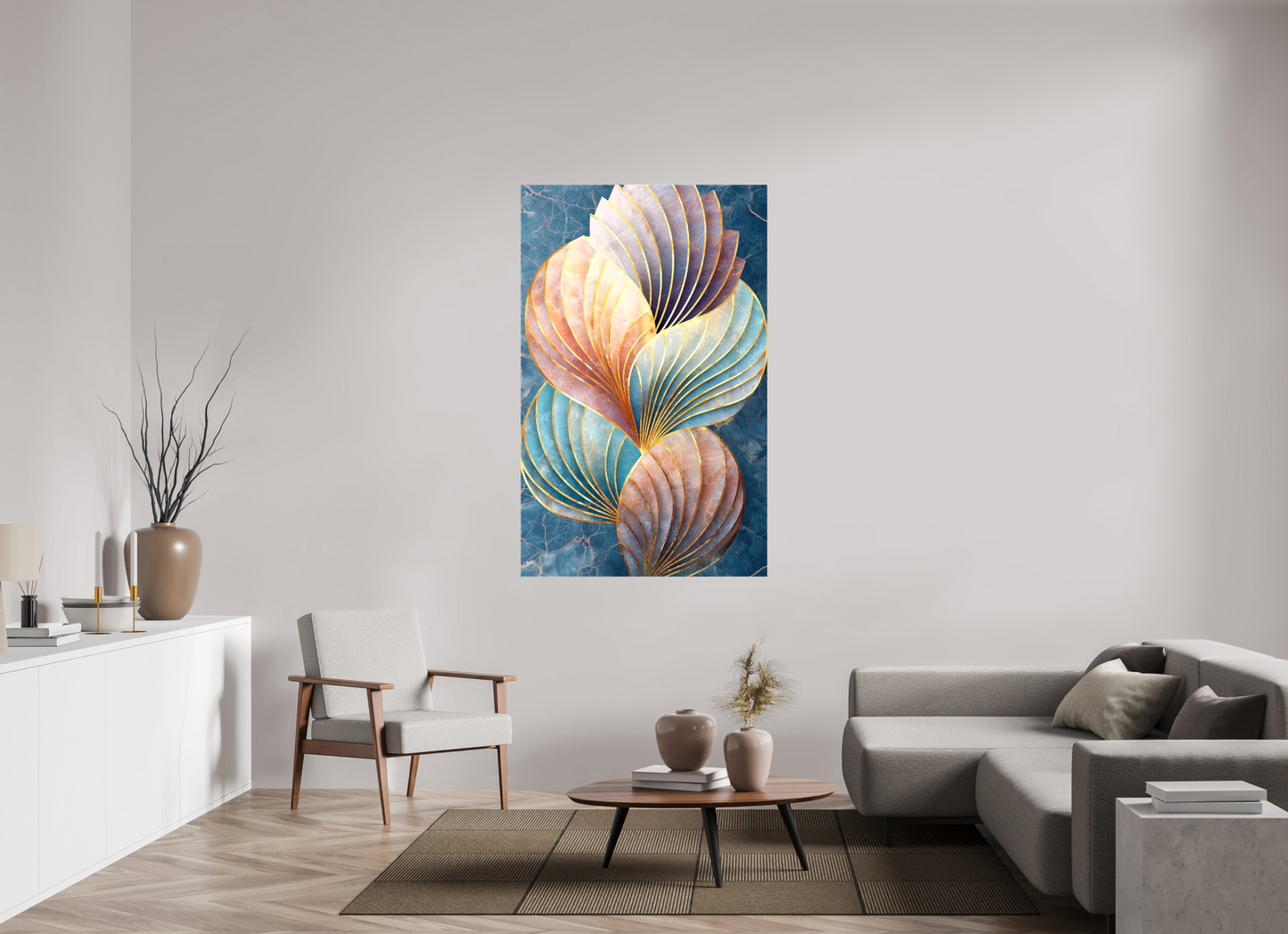 39 x 62.2″, Glossy Canvas Shells