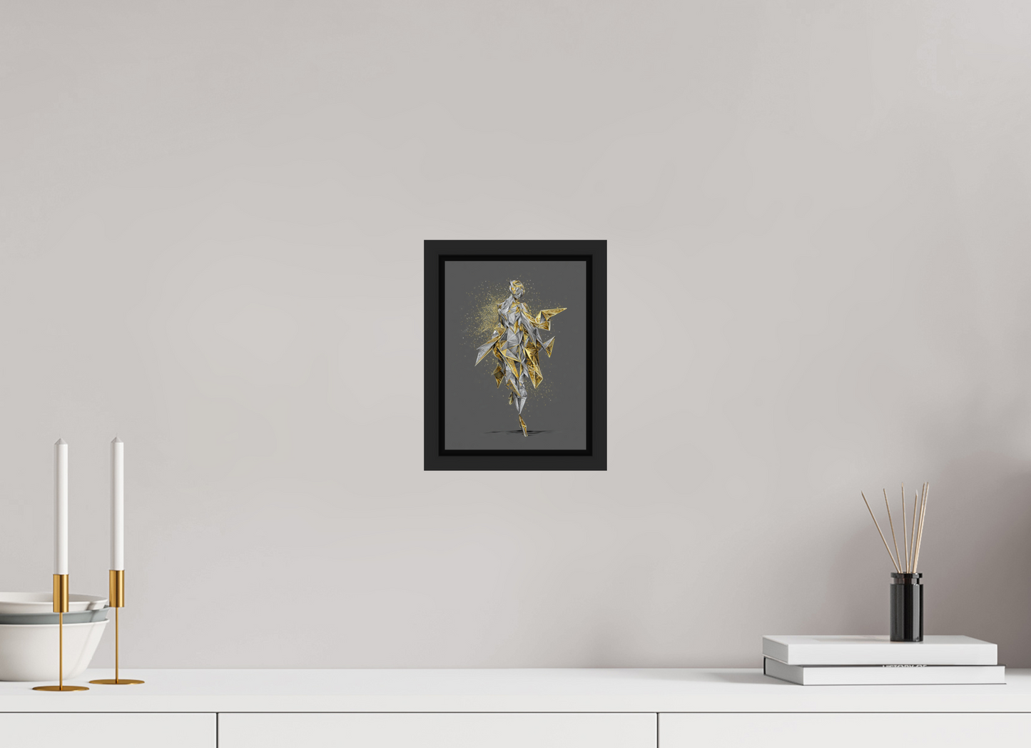 6 x 8″, Fine Art Print on Aluminum Dibond with Boarder Abstract Woman