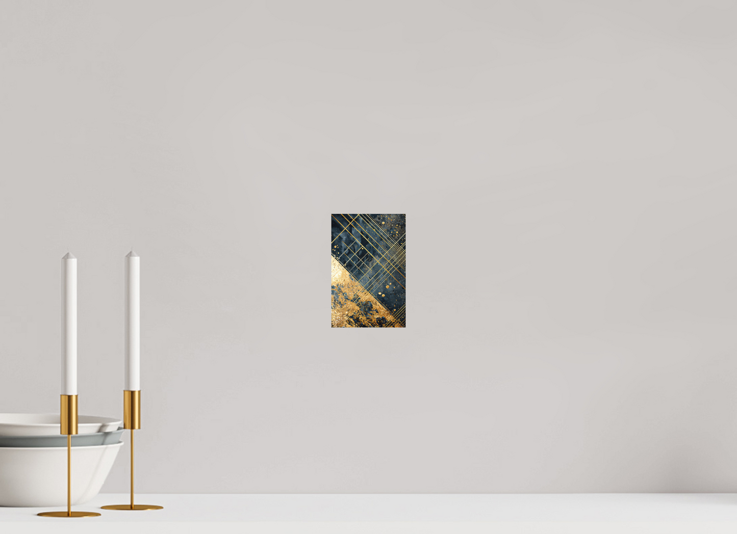 4 x 6.1″, Photo Print on Aluminum Backing Art Deco Gold Lines