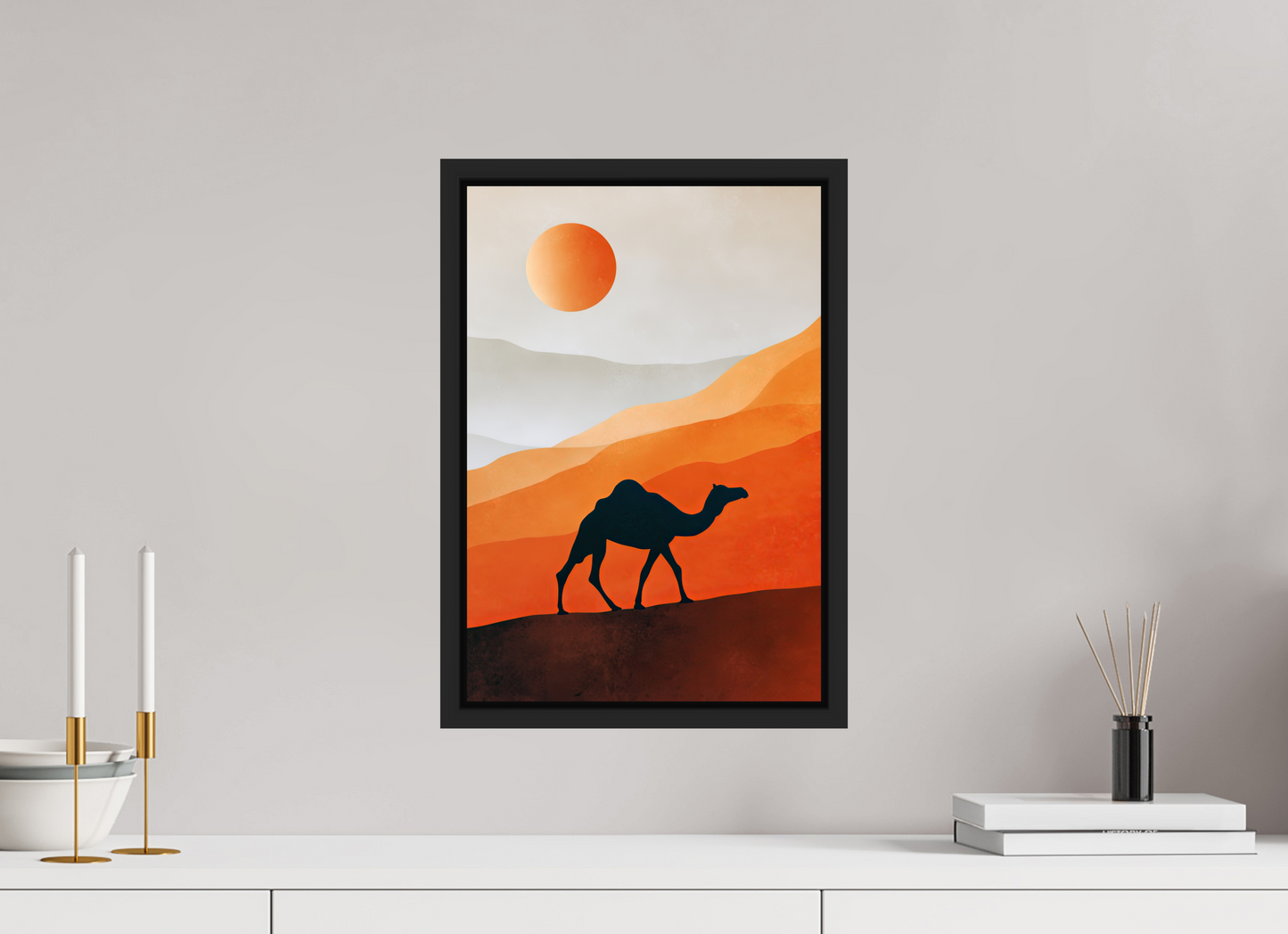 12 x 17.5″, Fine Art Print on Aluminum Dibond with Boarder Camel