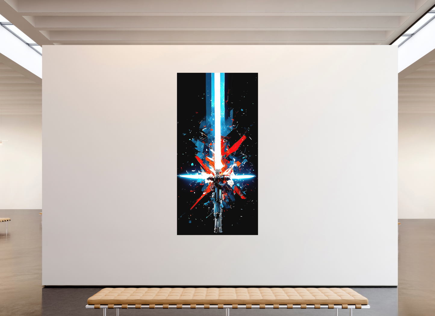 47 x 94″, Photo Print on Aluminum Backing Freedom Lightsaber