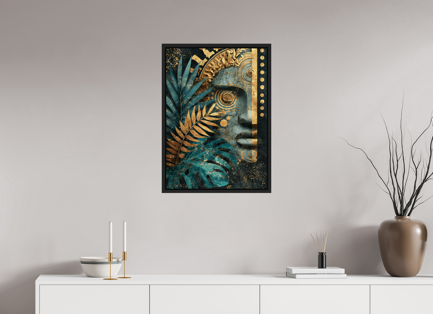 20 x 27.9″, Fine Art Print on Aluminum Dibond with Boarder Ancient Face 1