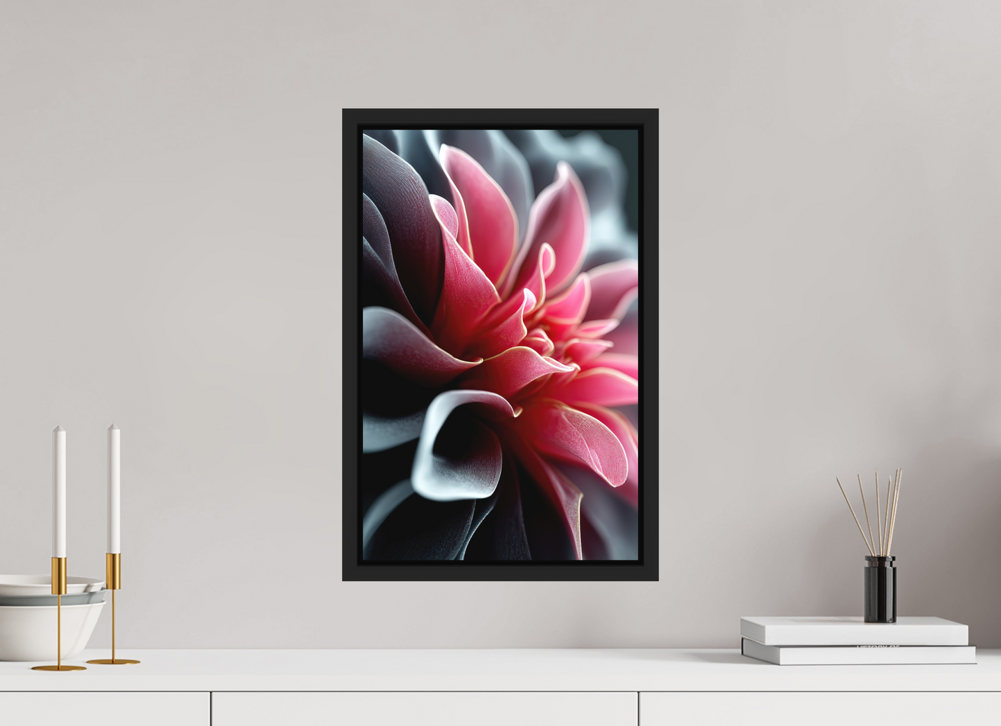 12 x 18.8″, Photo Print on Aluminum Backing with boarder Pink Flower