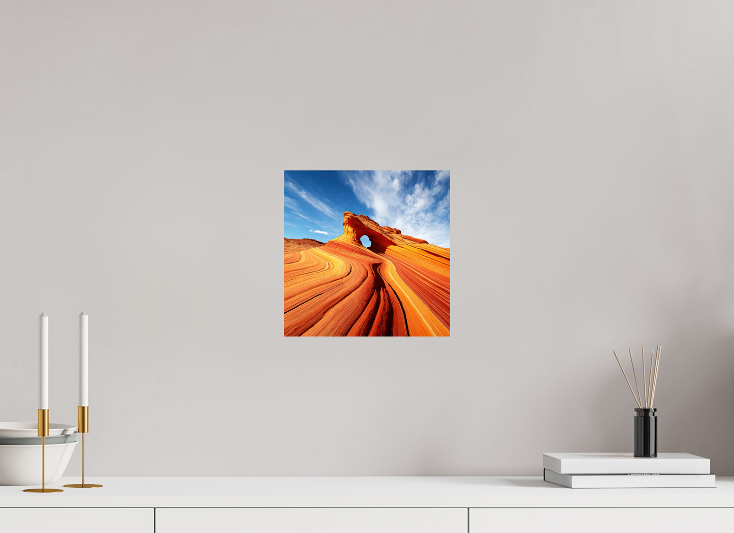 10 x 10″, Fine Art Print On Aluminum Dibond Desert Rock Formation
