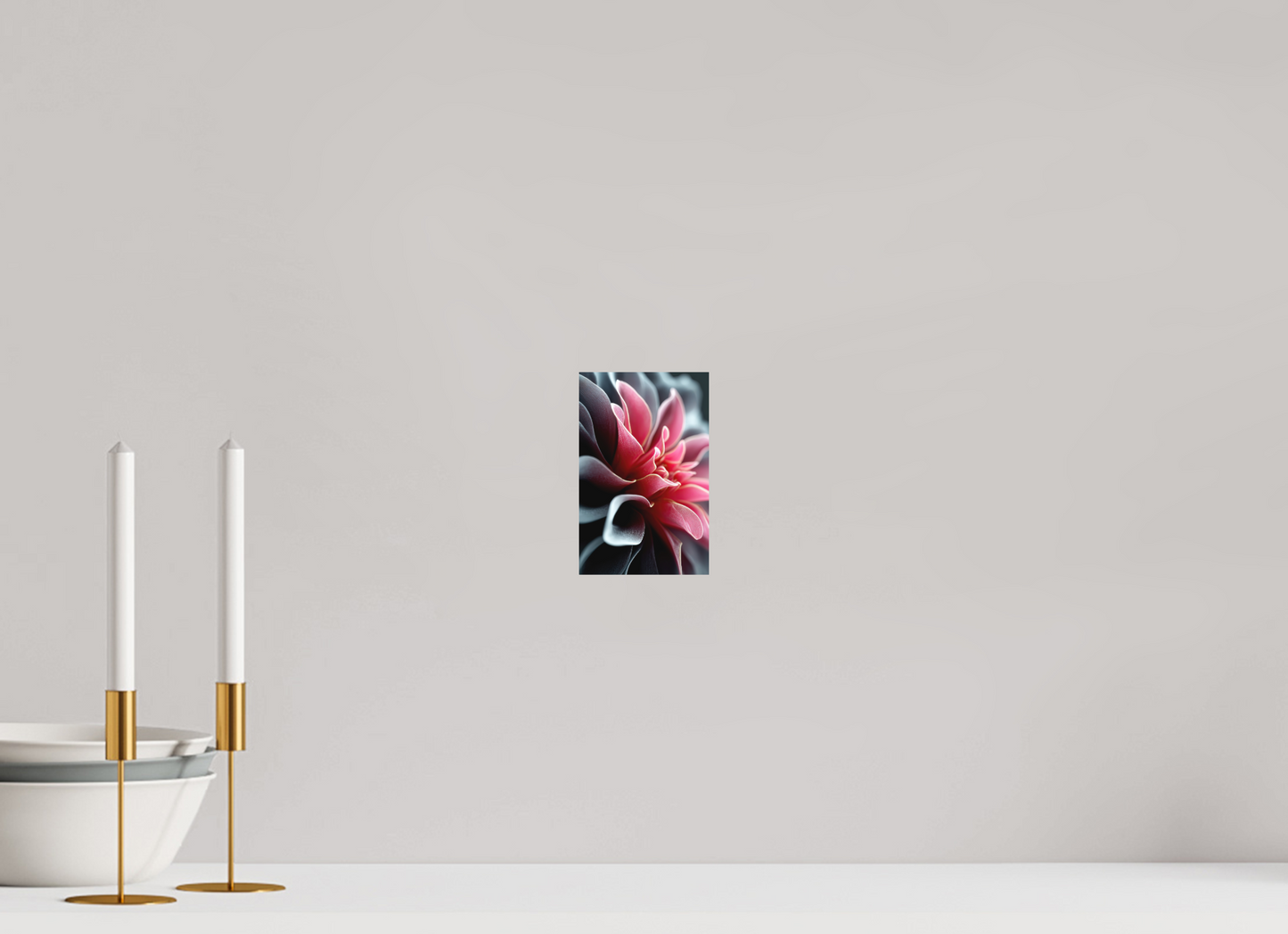 4 x 6.3″, Photo Print on Aluminum Backing Pink Flower