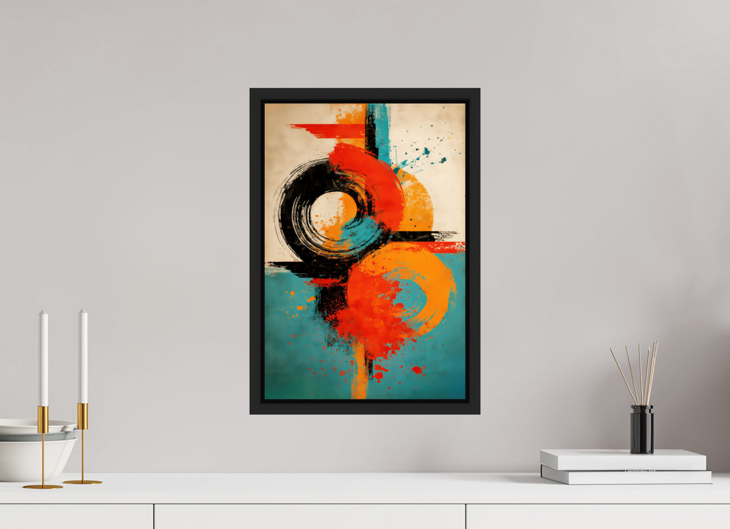 12 x 17.7″, Fine Art Print on Aluminum Dibond with Boarder Abstract Traffic Sign