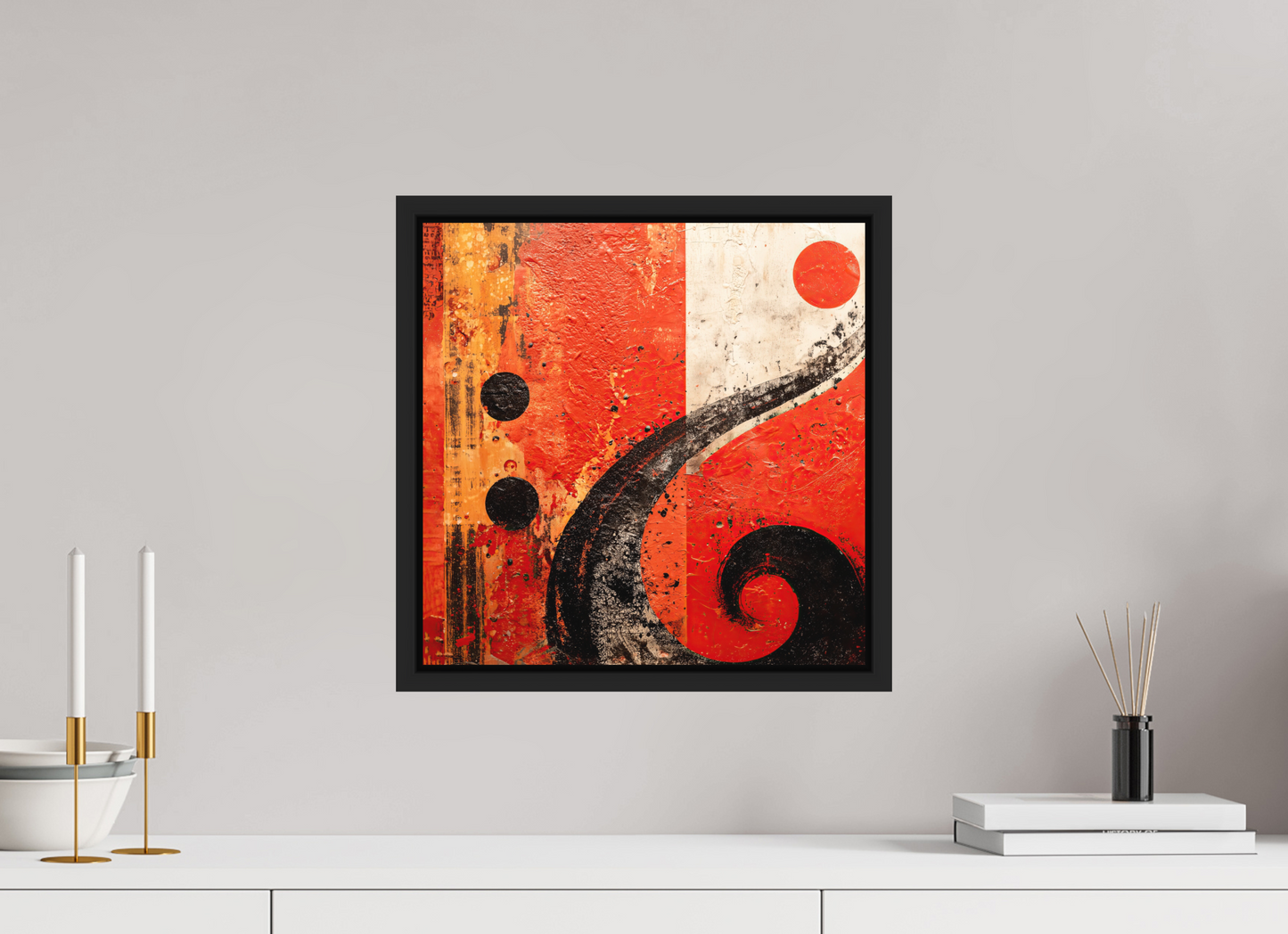 15 x 15″, Photo Print on Aluminum Backing with boarder Abstract Musical Note