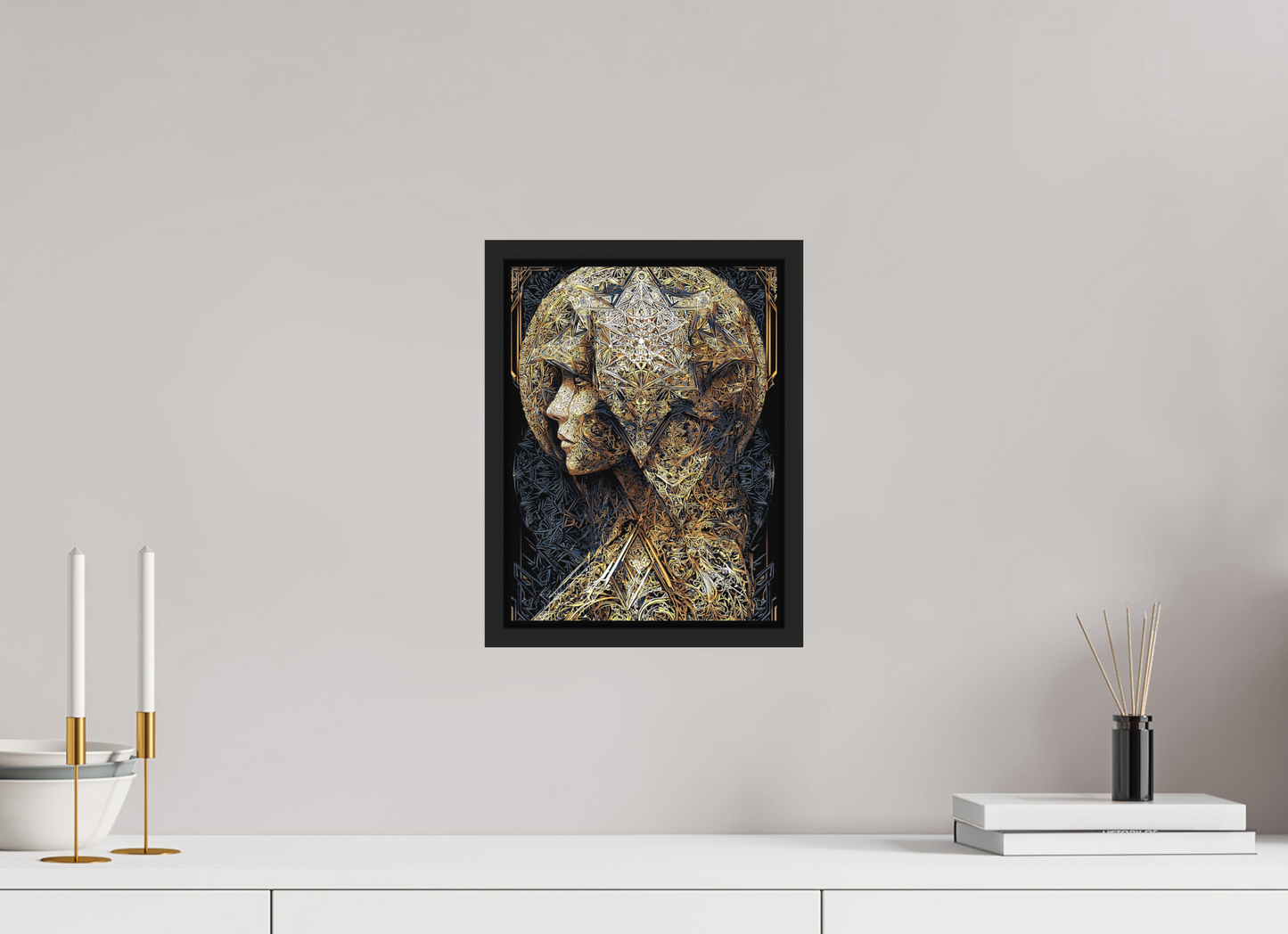 9 x 12″, Photo Print on Aluminum Backing with boarder Art Deco Woman
