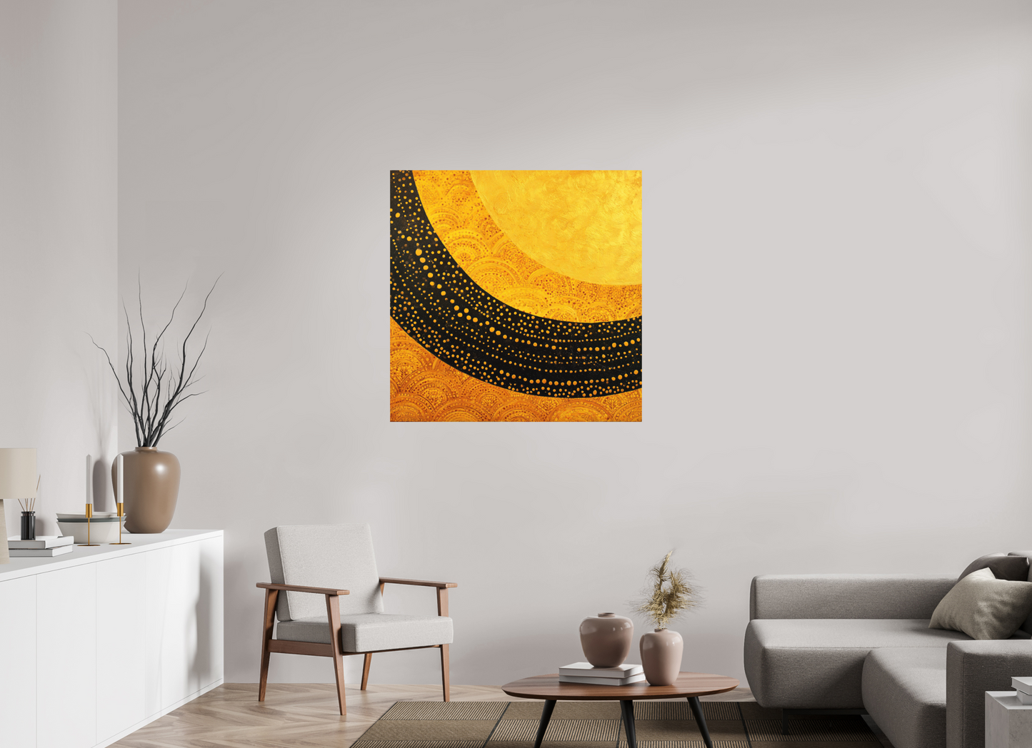 40 x 40″, Photo Print on Aluminum Backing Art Deco Sun