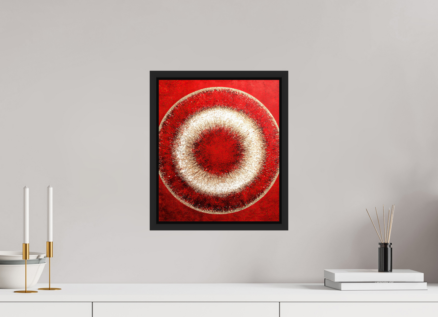 12 x 14.1″, Fine Art Print on Aluminum Dibond with Boarder Abstract Red Eye