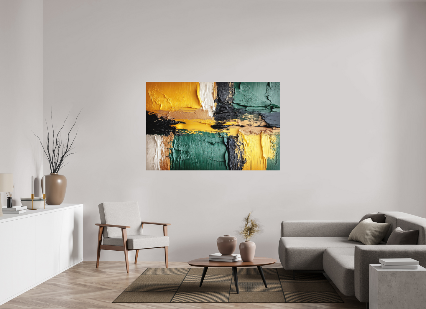 65.1 x 43″, Photo Print on Aluminum Backing Lux Camo