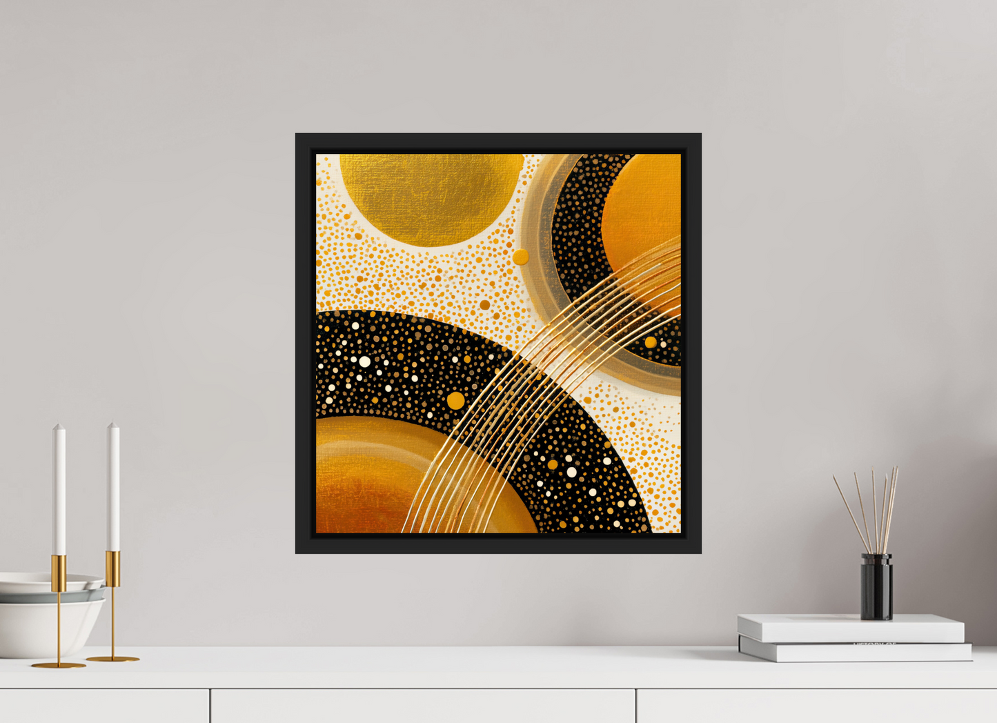 16 x 16.6″, Fine Art Print on Aluminum Dibond with Boarder Gold Embryo