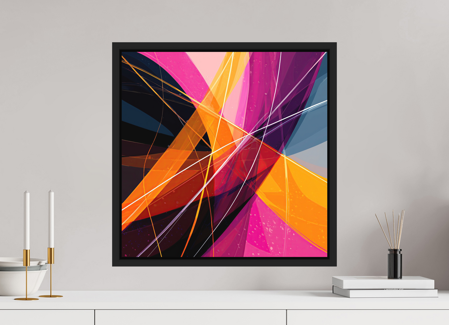 20 x 20″, Photo Print on Aluminum Backing with boarder Abstract Candy