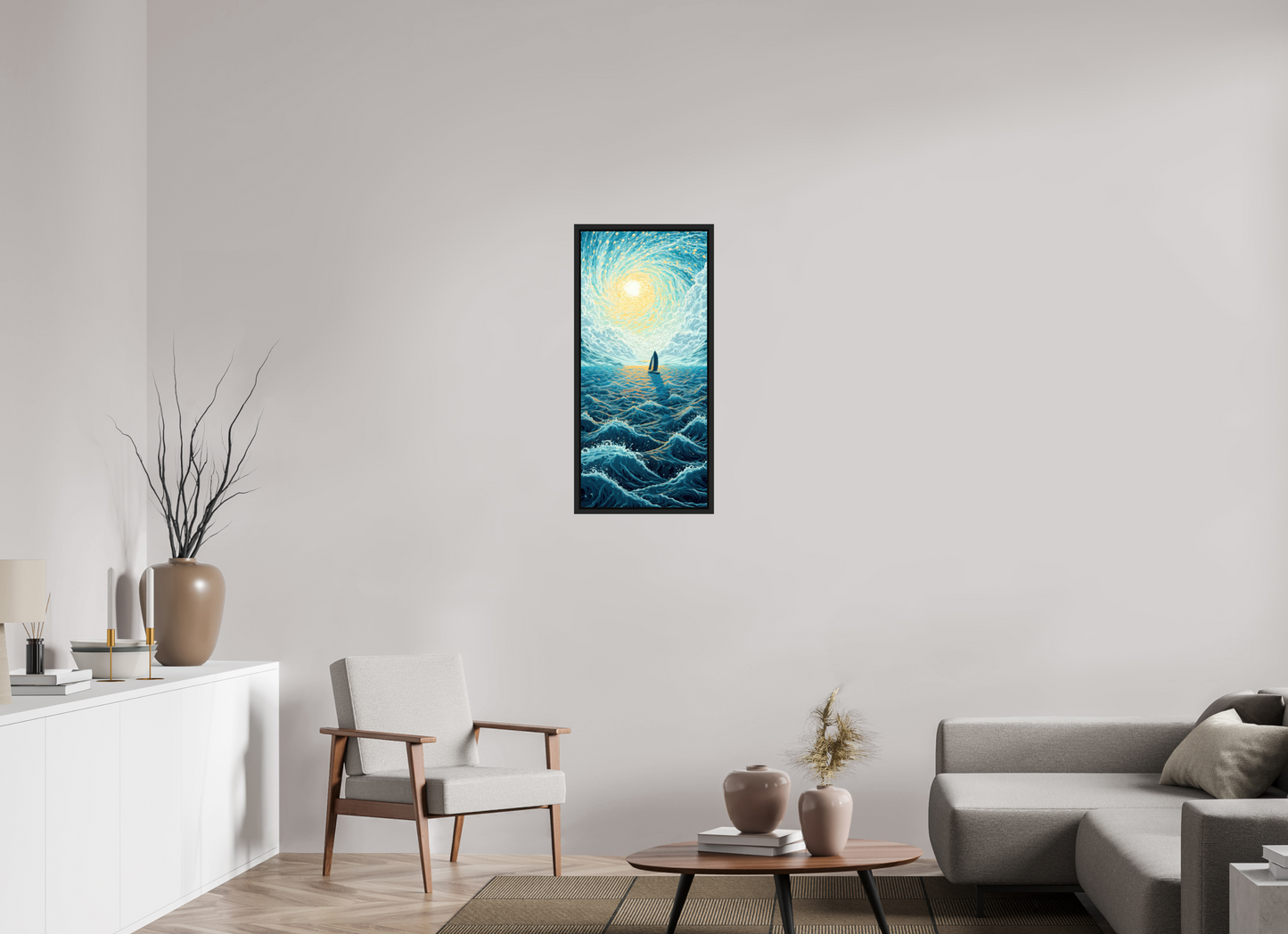 16 x 35″, Fine Art Print on Aluminum Dibond with Boarder Sail to the Sun
