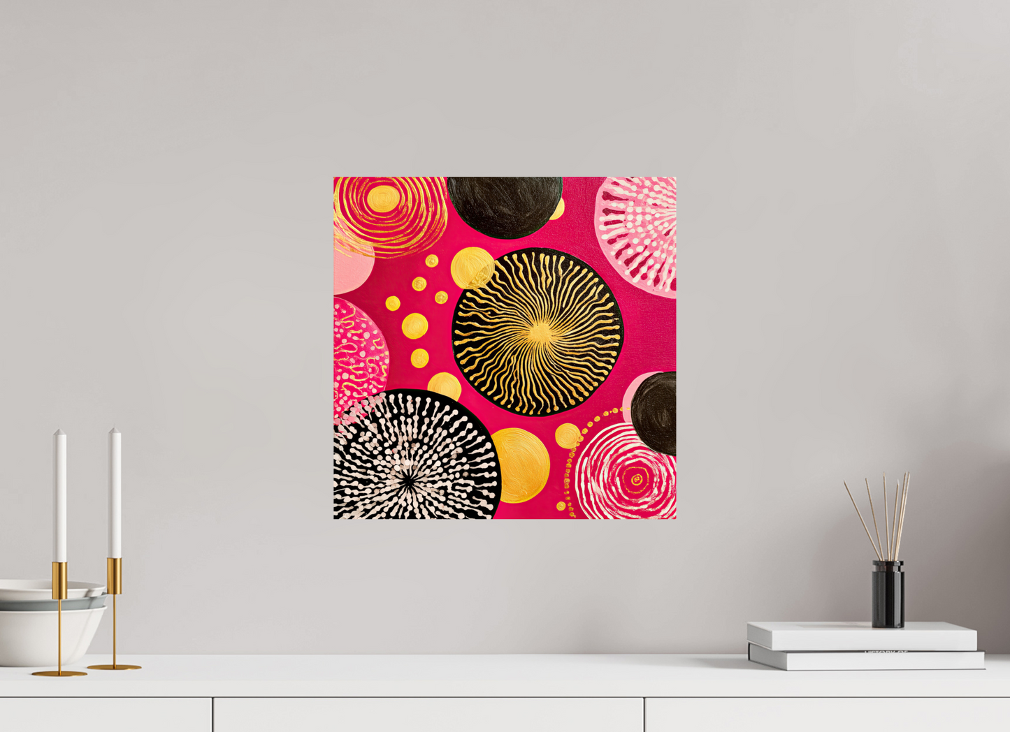 15 x 15″, Fine Art Print On Aluminum Dibond Spores