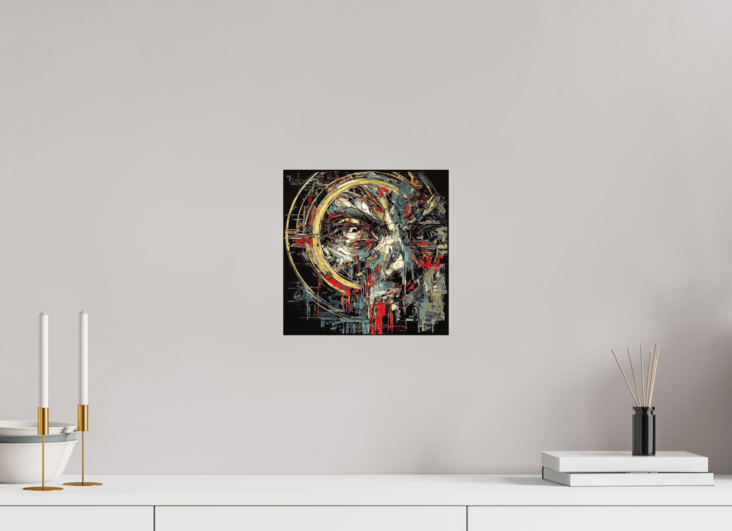 10 x 10″, Fine Art Print On Aluminum Dibond Abstract Male Eye