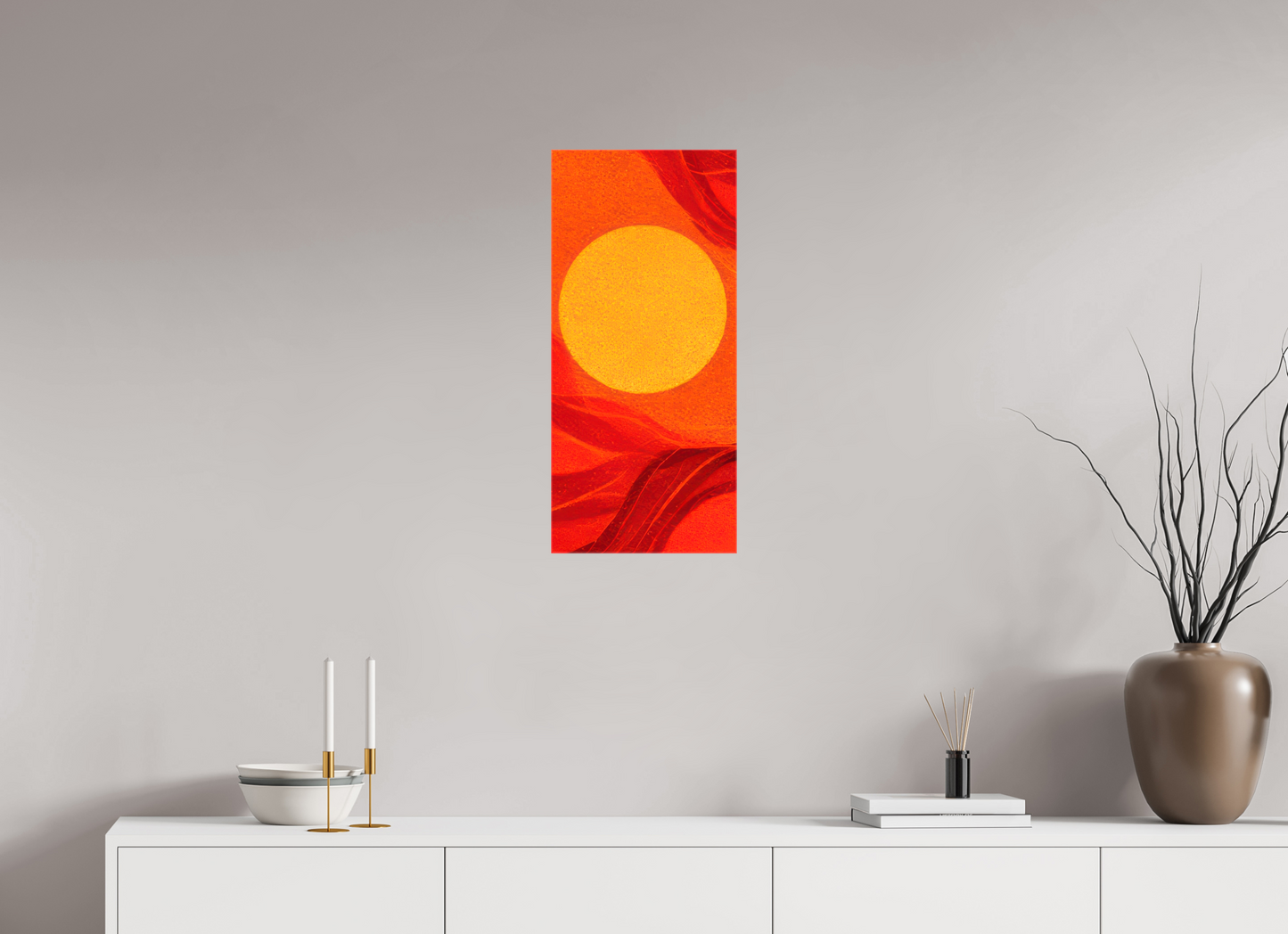 12 x 26.5″, Glossy Canvas Abstract Desert Eye
