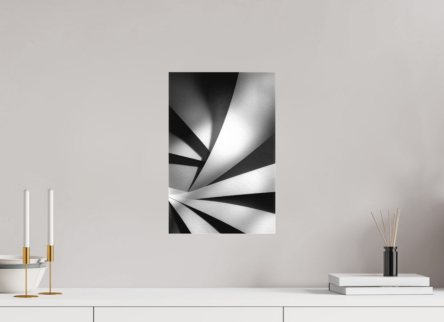 10 x 15.3″, Textile on Canvas Abstract B&W 2