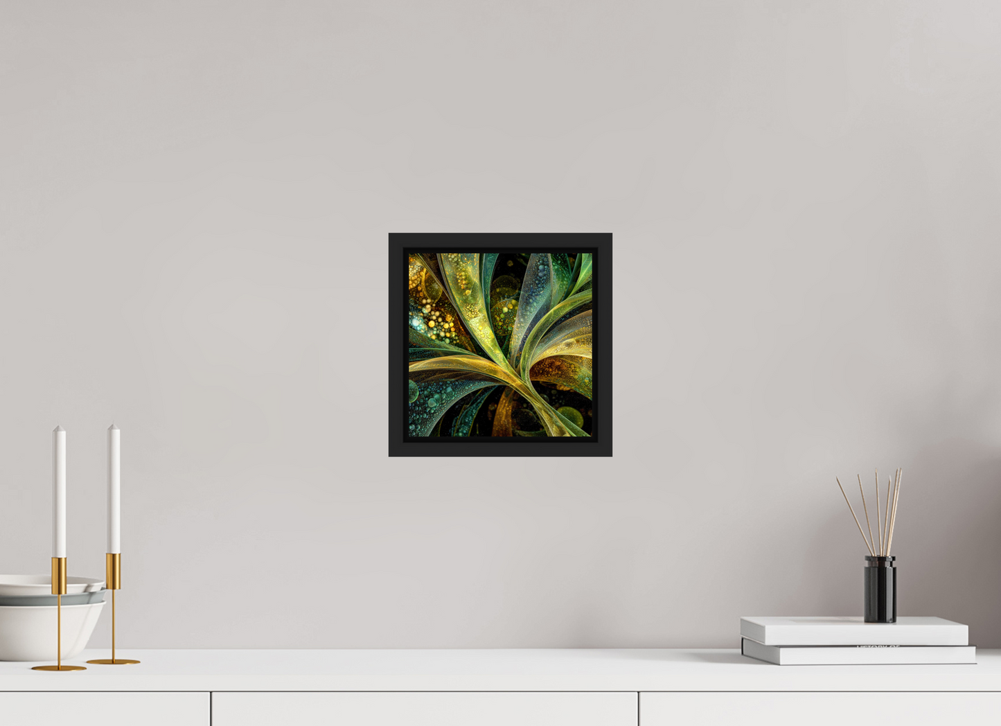 8 x 8″, Fine Art Print on Aluminum Dibond with Boarder Algae
