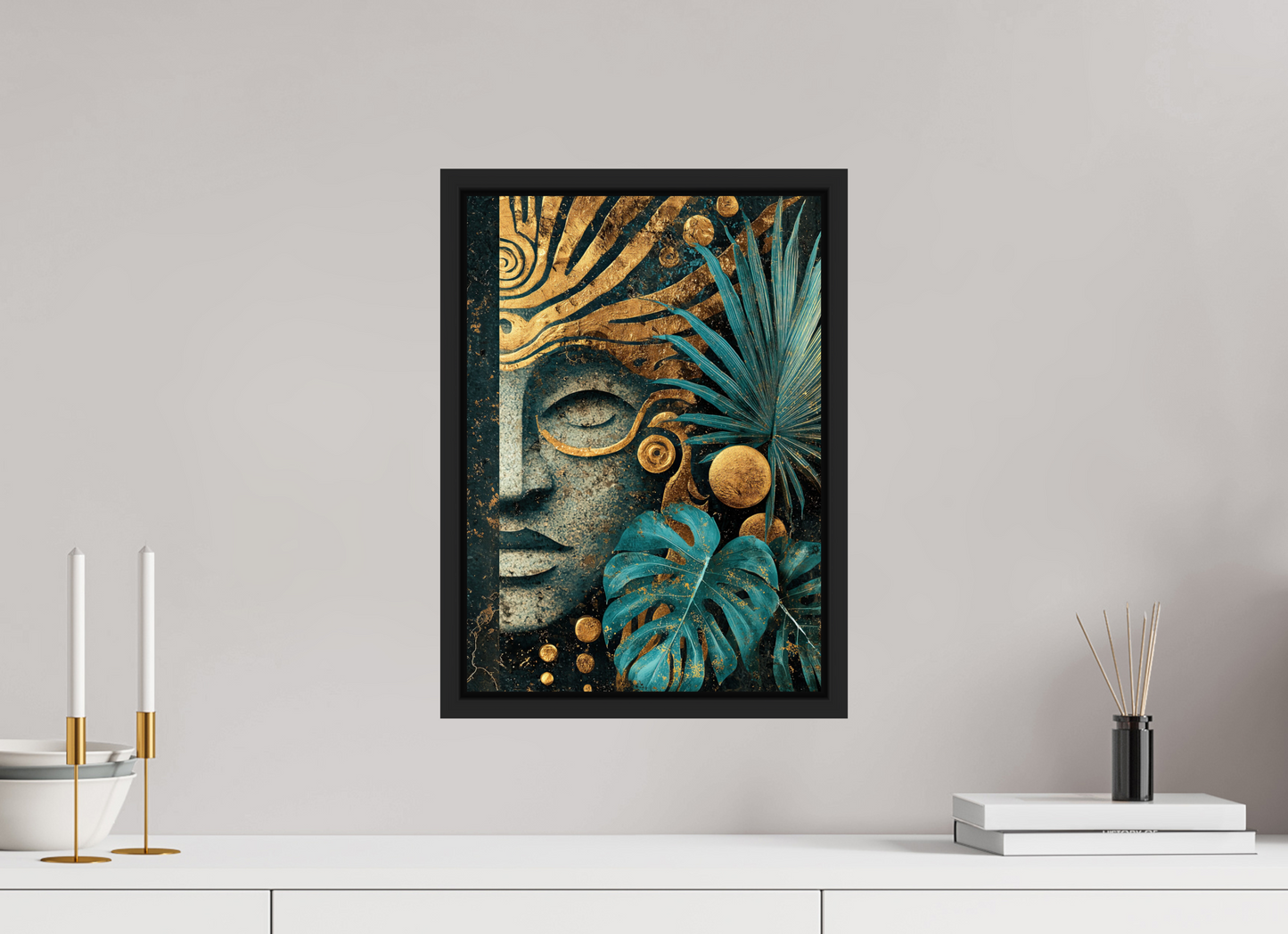 12 x 16.8″, Fine Art Print on Aluminum Dibond with Boarder Ancient Face 2