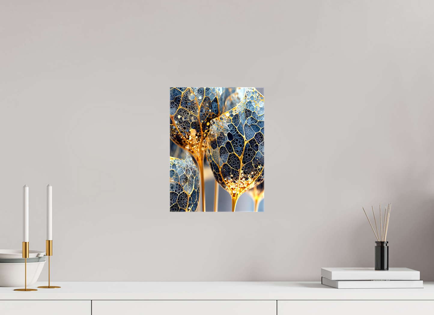 9 x 12″, Glossy Canvas Luxury Glass Flowers