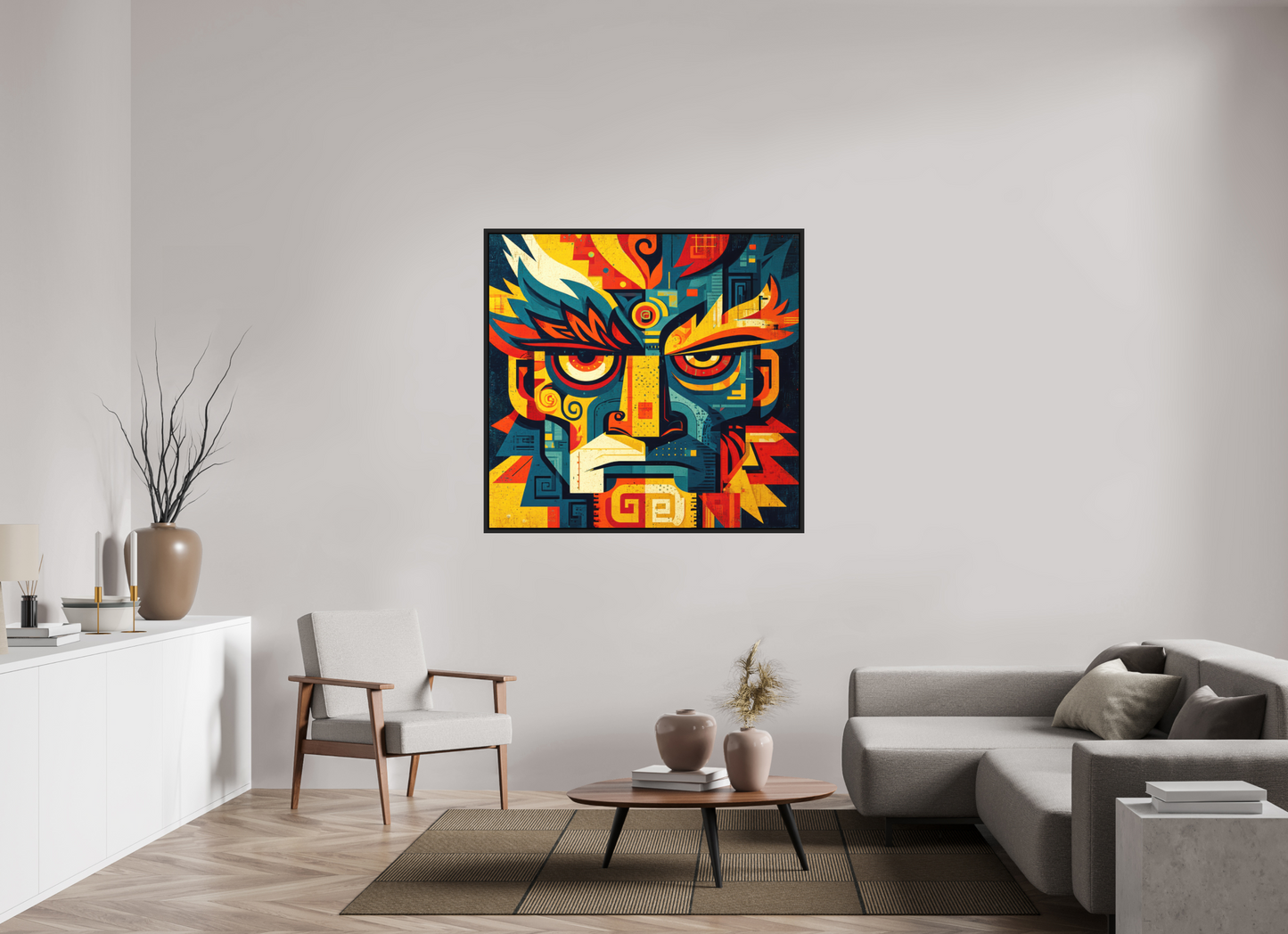 49.6 x 47″, Photo Print on Aluminum Backing with boarder Urban Tribal 3