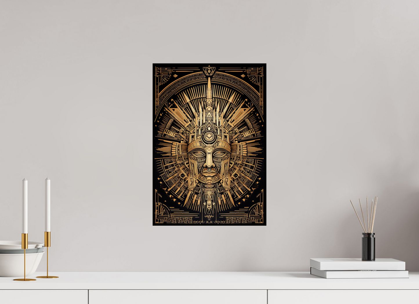 12 x 17.1″, Fine Art Print On Aluminum Dibond Tribal Gold