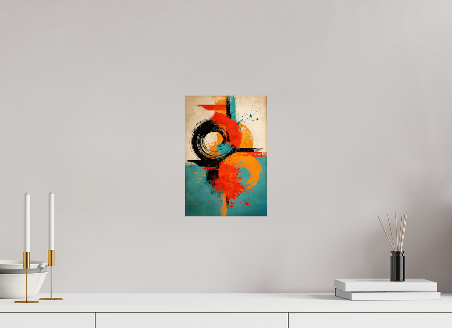 8 x 11.8″, Fine Art Print On Aluminum Dibond Abstract Traffic Sign