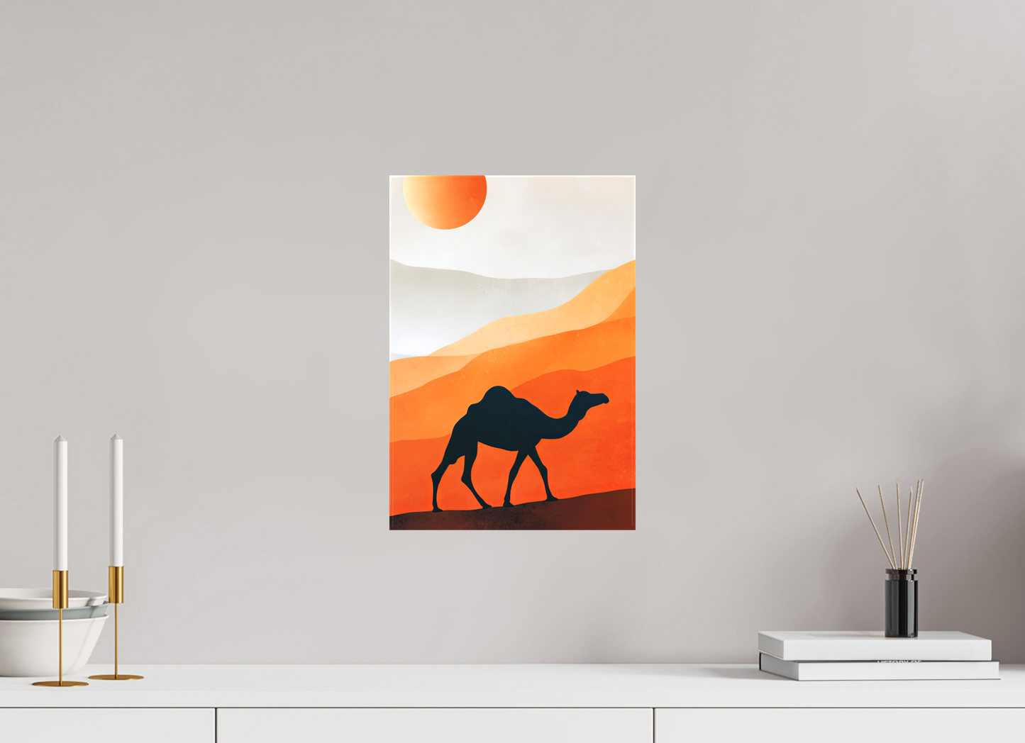 10 x 14.6″, Textile on Canvas Camel