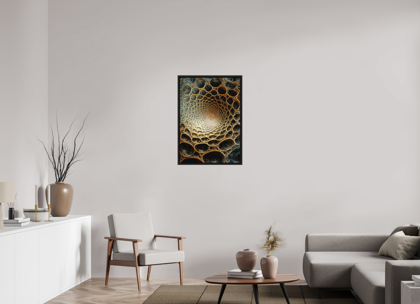 ISO A1 (59,4 x 84,1 cm), Photo Print on Aluminum Backing with boarder Alien Texture